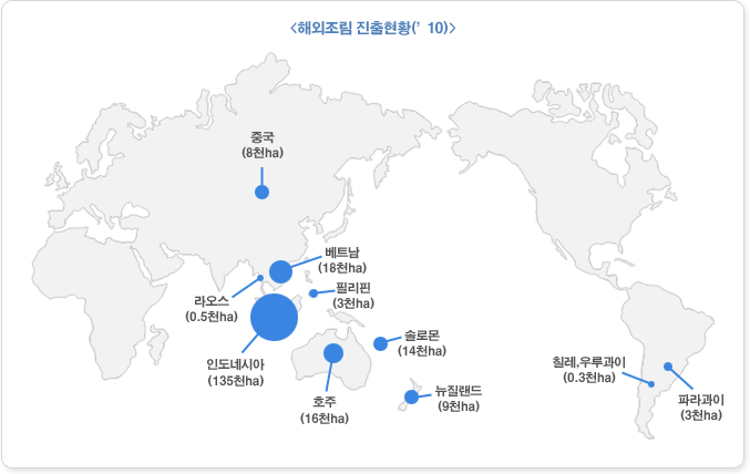 해외조림 진출현황('10)